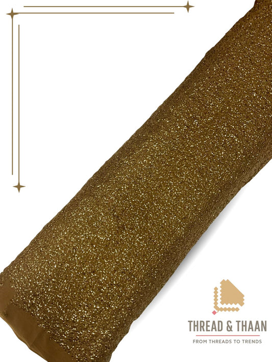 Kichdi Georgette Fabric – Premium Shimmer Finish golden