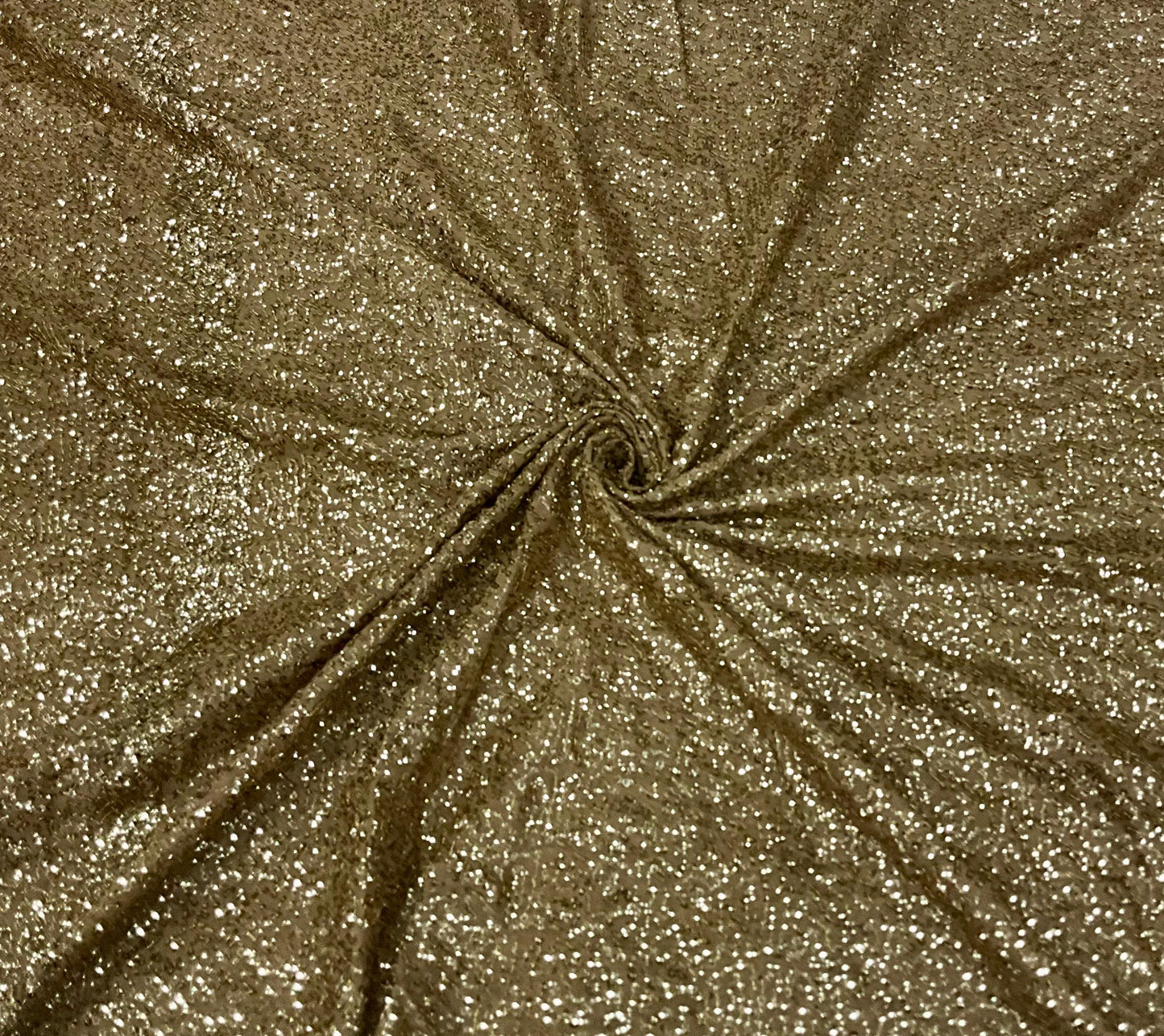 Kichdi Georgette Fabric – Premium Shimmer Midnight Gold