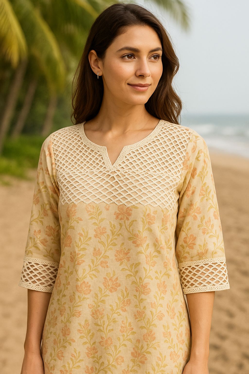 Wave Grid – Premium 44” Pure Cotton GPO Lace Fabric