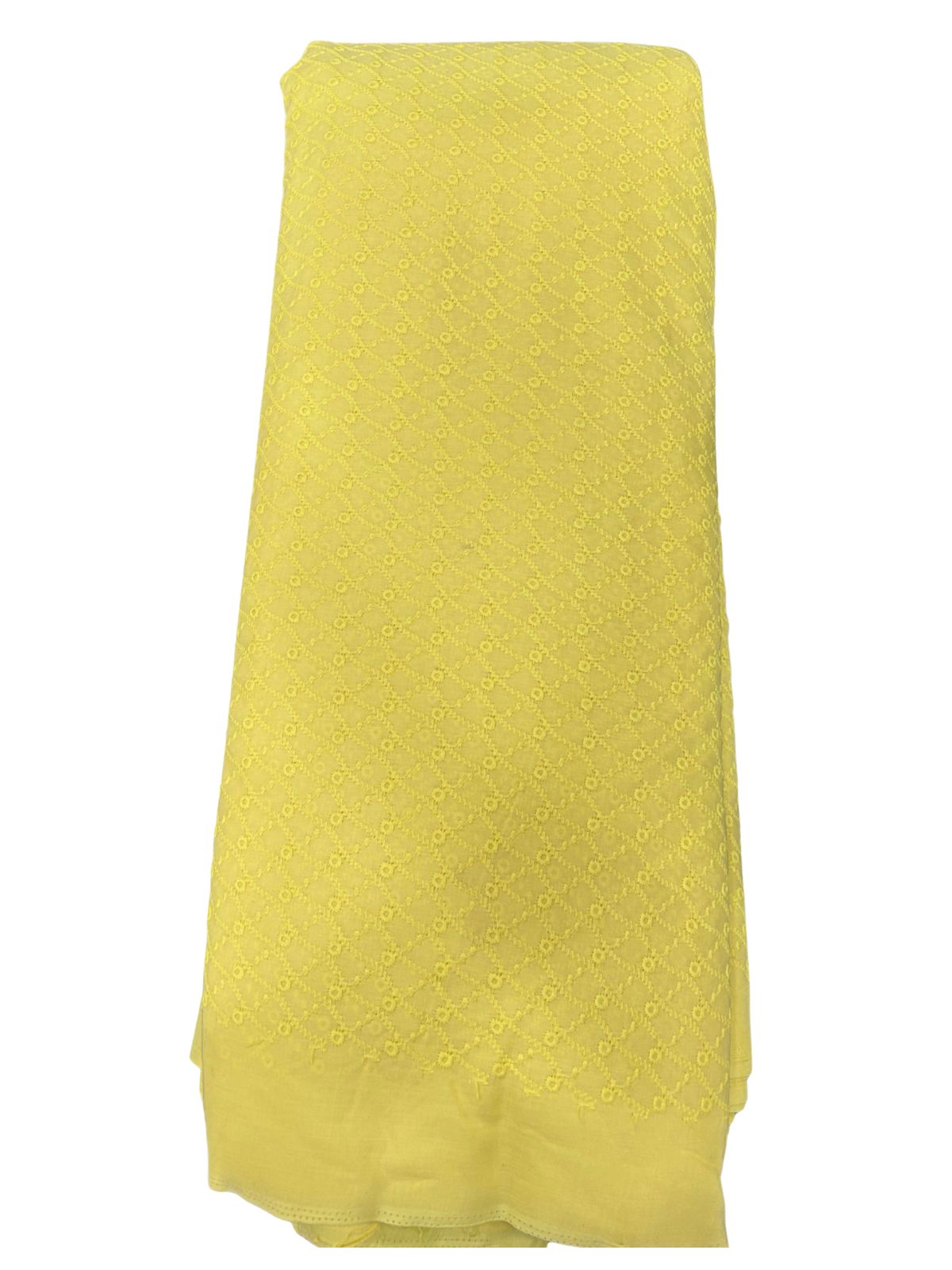 Cotton Men’s Kurta Fabric – Pagdi Design Embroidery (58” Width, Pastel Lime)