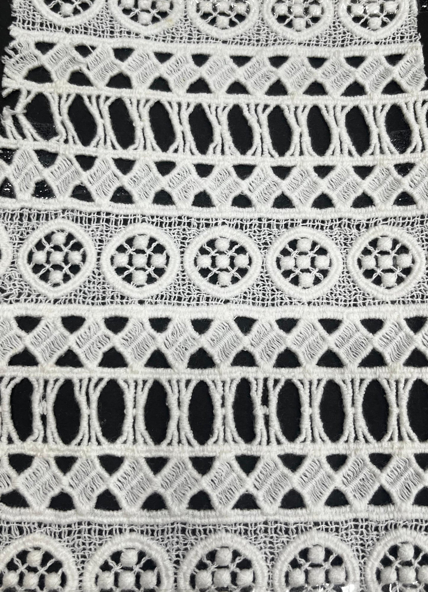 Flora Charm – 44” Pure Cotton GPO Lace Fabric – Dyeable