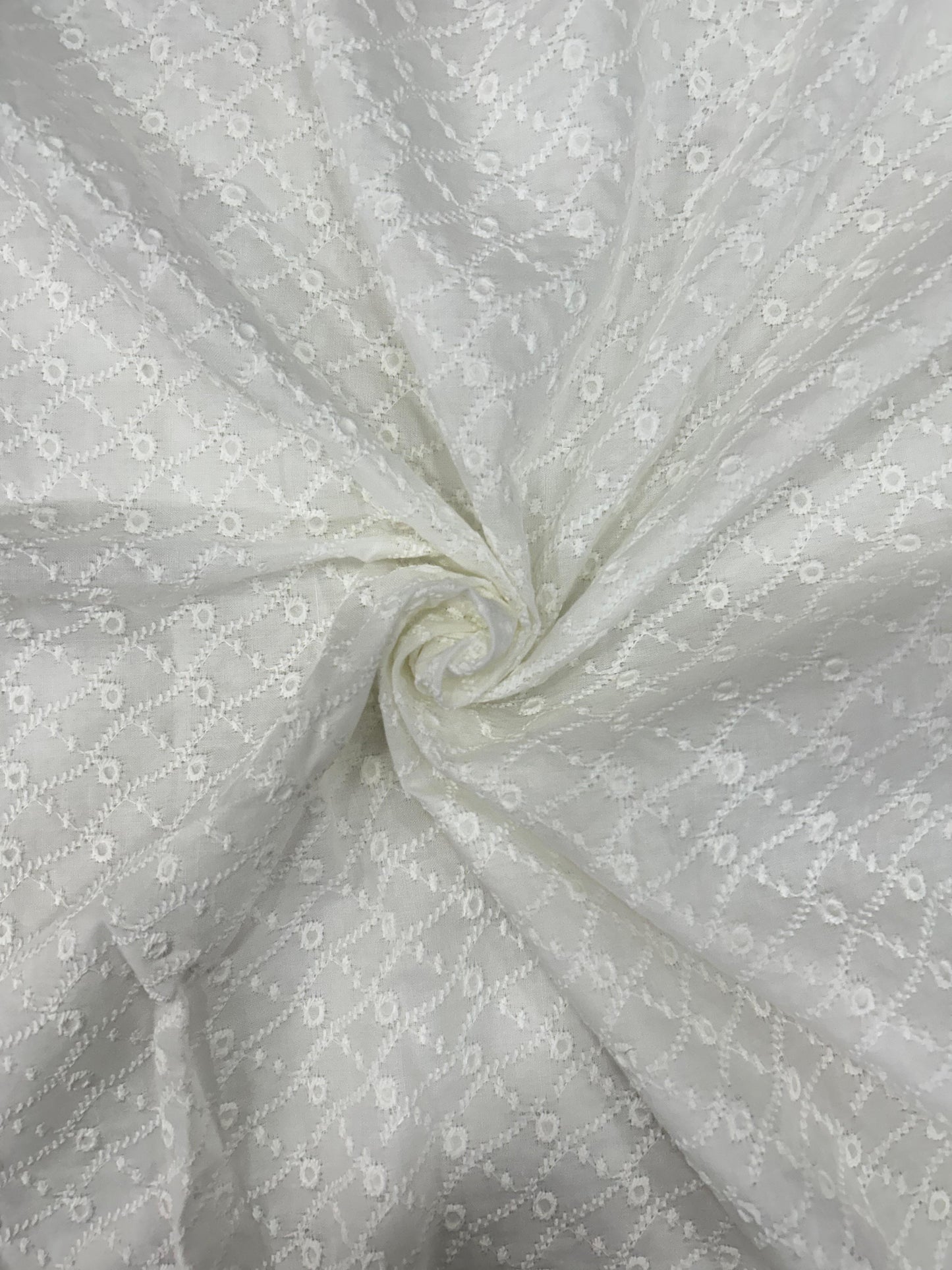 Cotton Men’s Kurta Fabric – Pagdi Design Embroidery (58” Width, Pastel White )