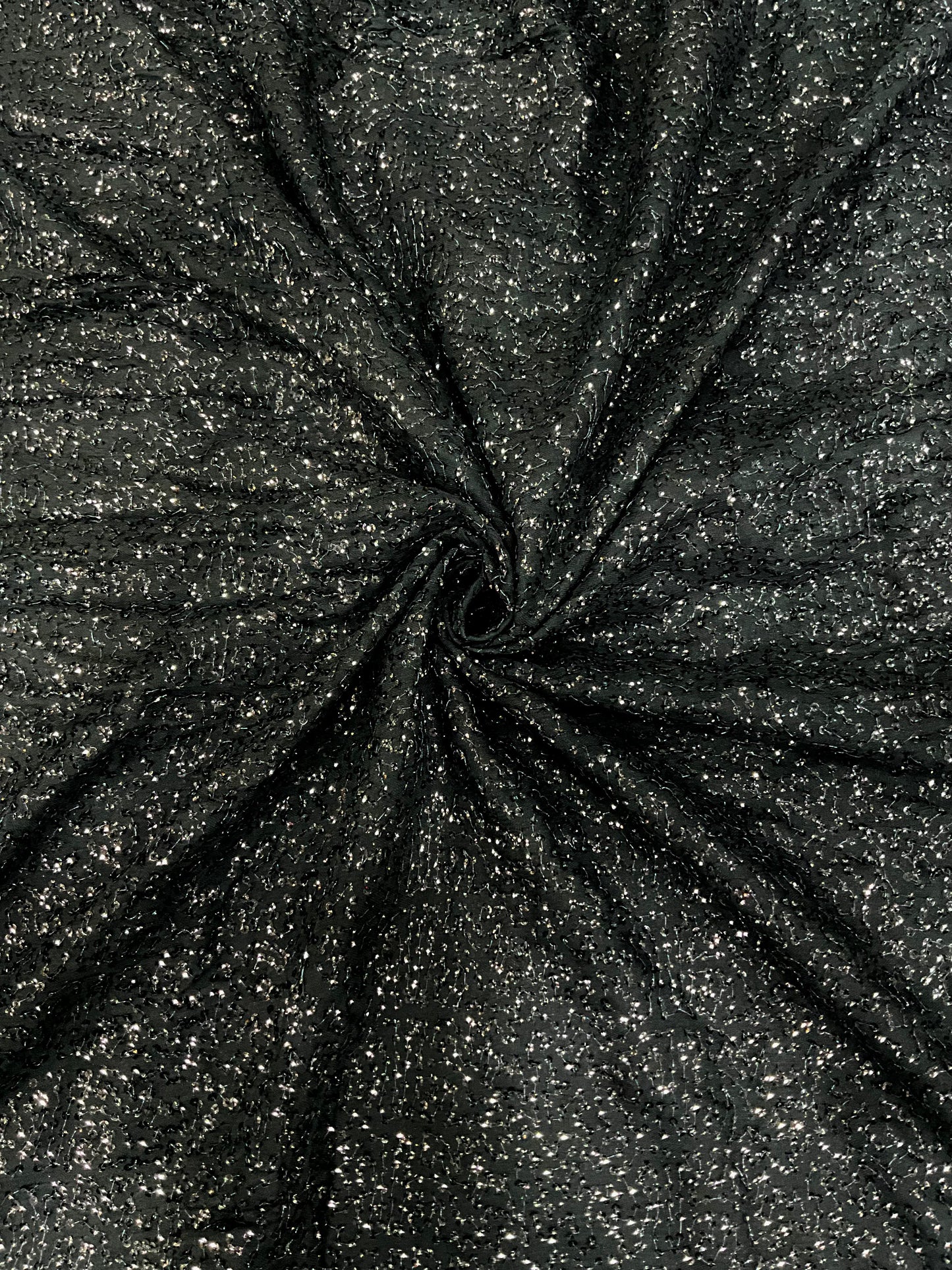 Kichdi Georgette Fabric – Premium Shimmer Finish Black