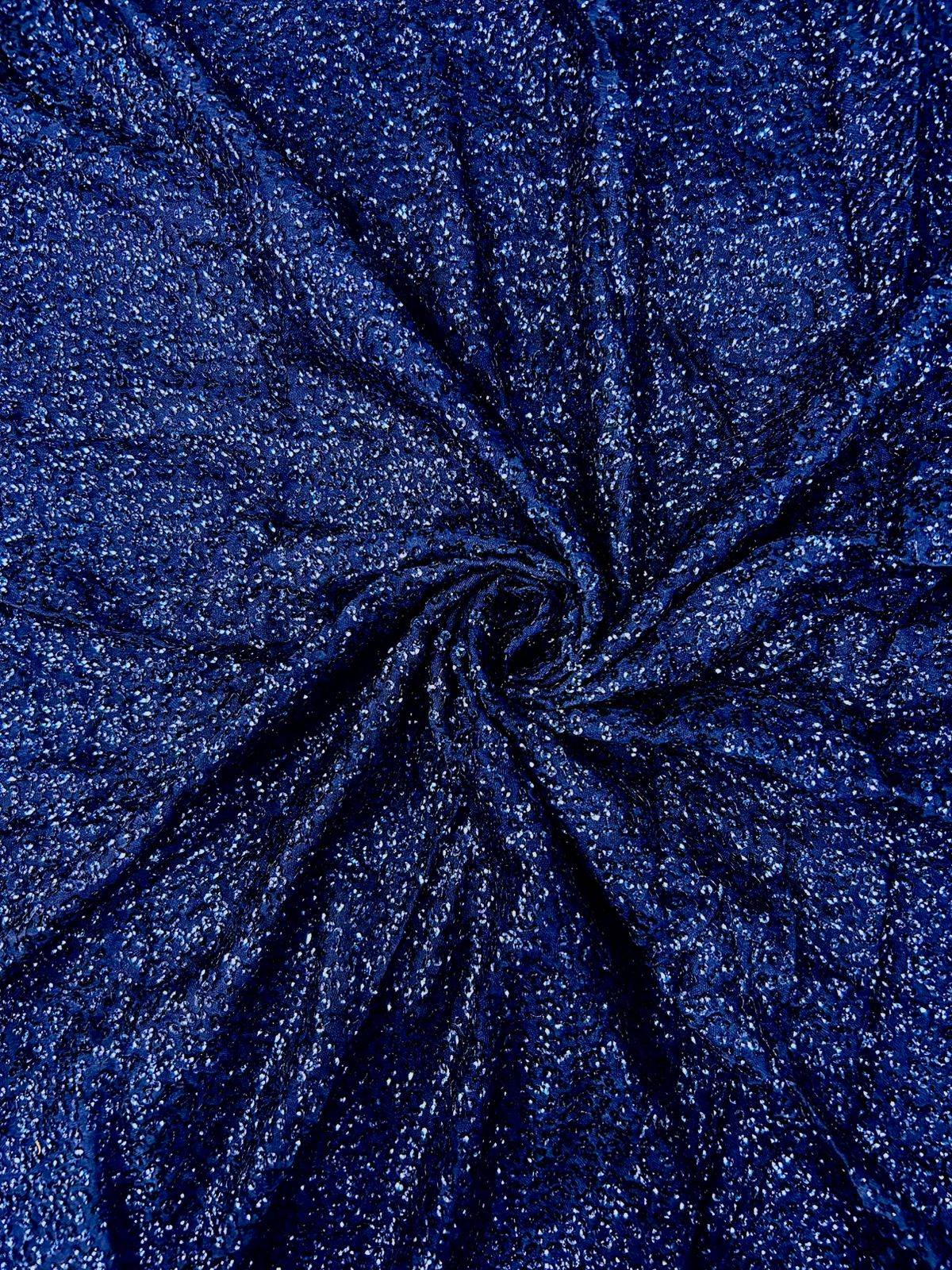 Kichdi Georgette Fabric – Premium Shimmer Blue