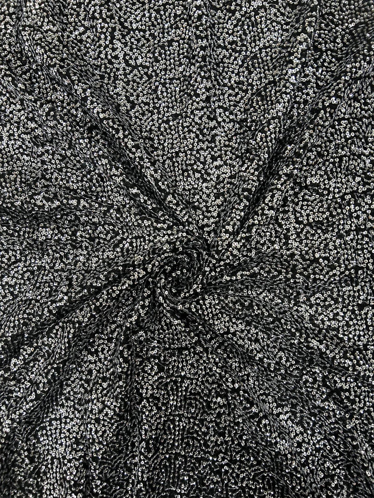 Kichdi Georgette Fabric – Premium Shimmer Finish light Onyx Sparkle