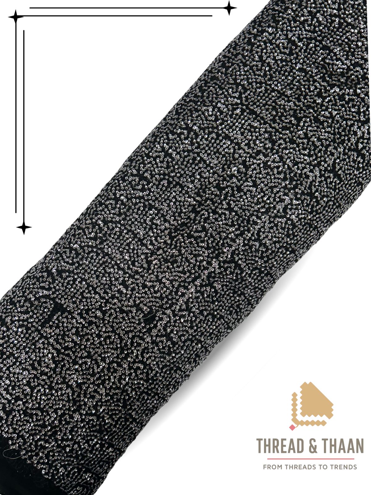 Kichdi Georgette Fabric – Premium Shimmer Finish light Onyx Sparkle