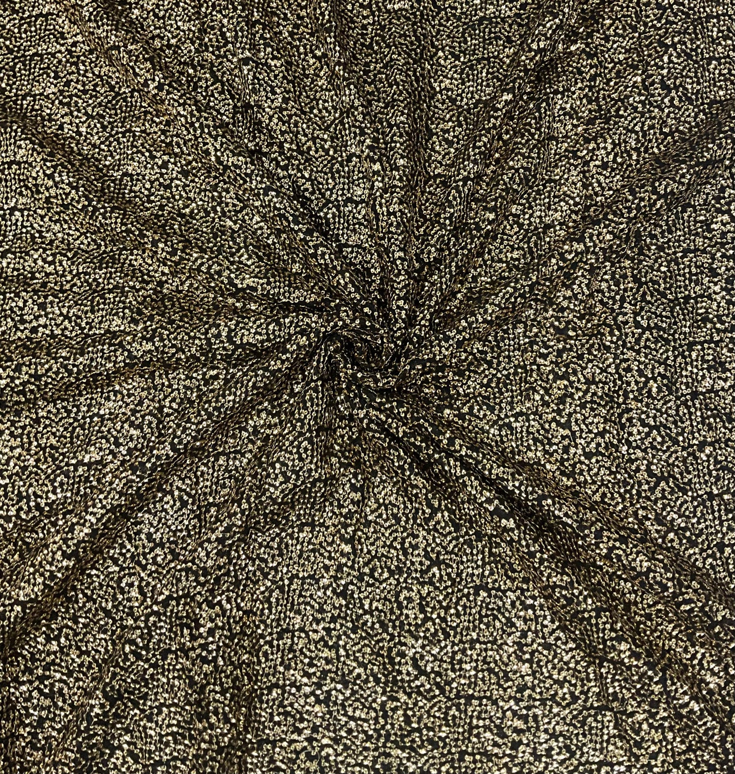 Kichdi Georgette Fabric – Premium Shimmer Midnight Gold
