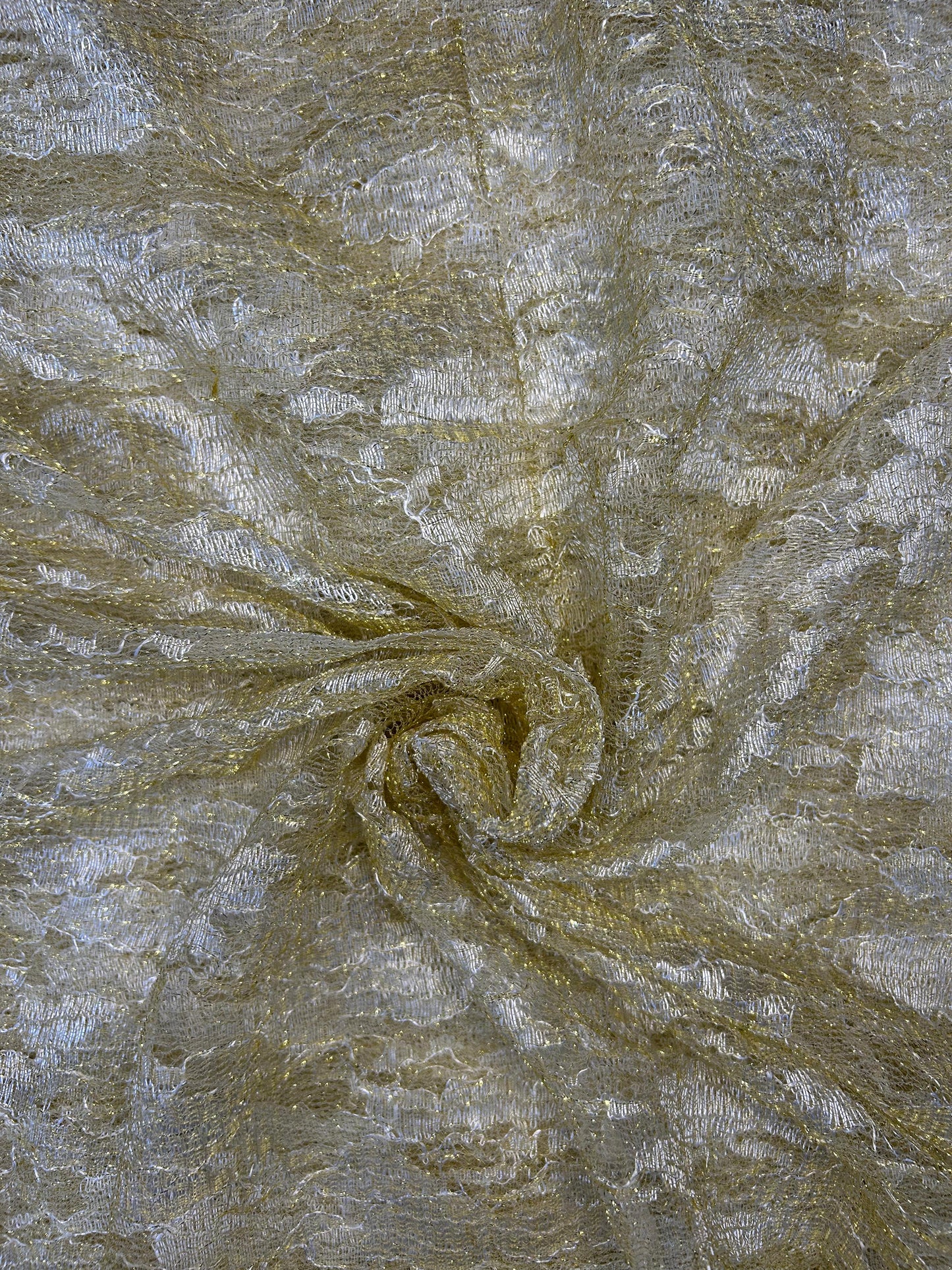 Premium Golden Net Decoration Fabric