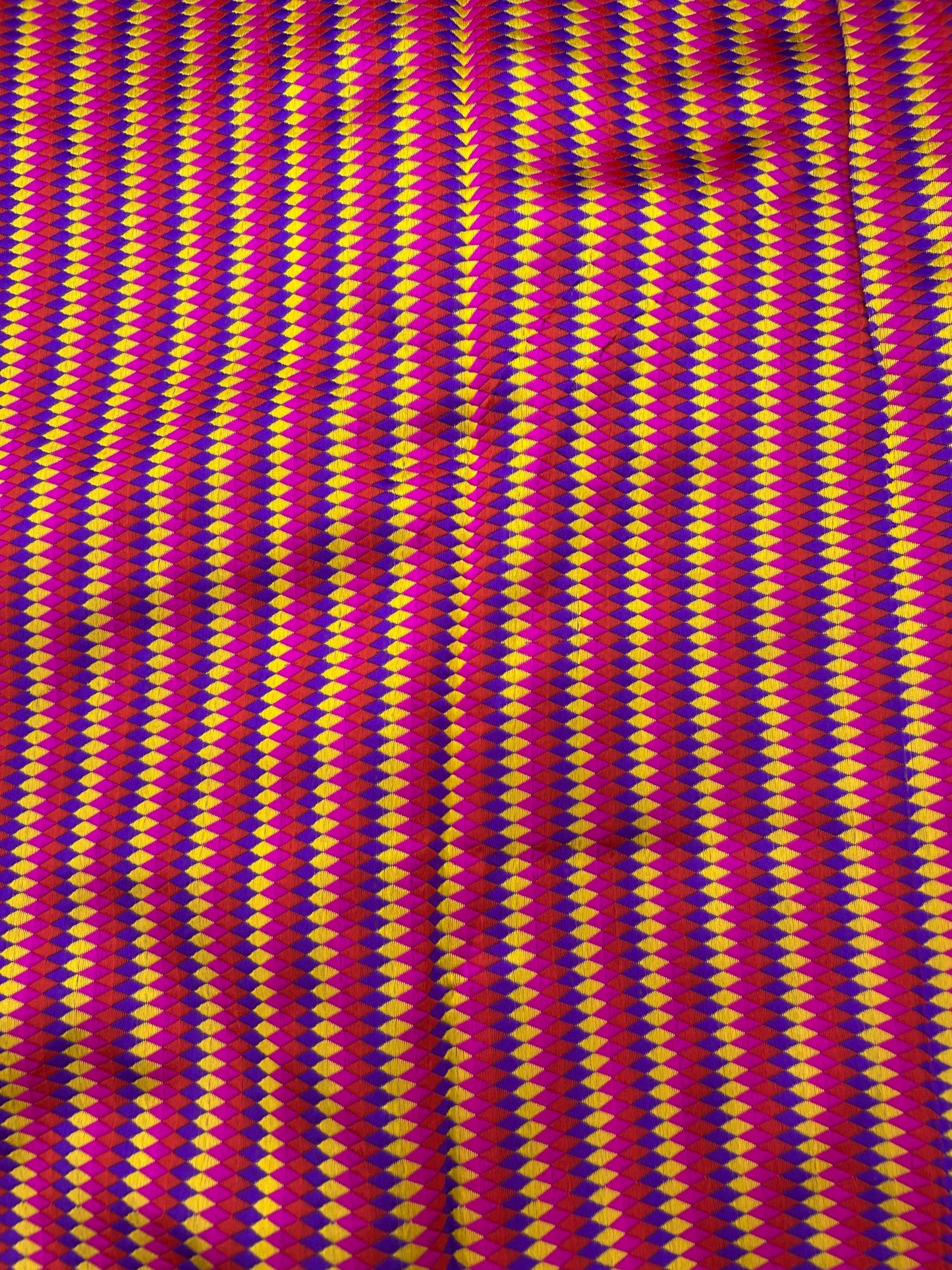 Silk Fabric with Brocade Embroidery Work | 42" Width | 36" Work
