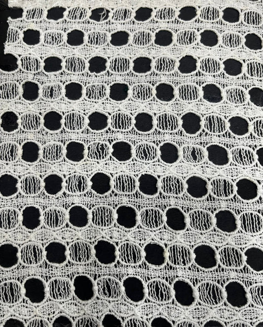 Polka Weave Cotton Lace Fabric – 44” Width – Dyeable Guipure Lace Fabric