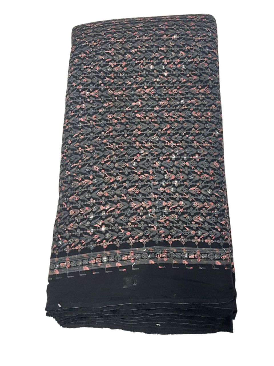 Men’s Kurta fabric sequins work with Digital print
