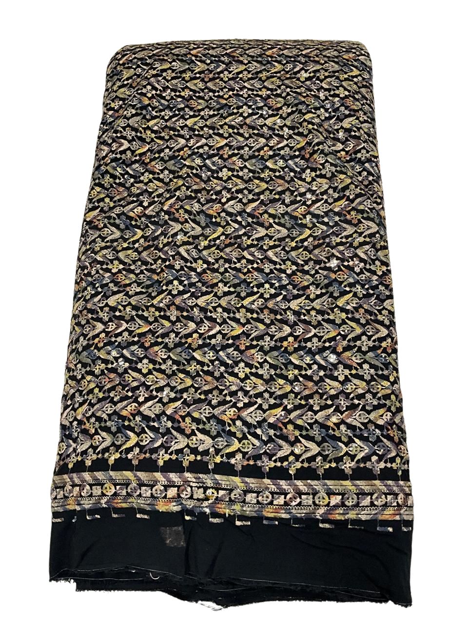 Men’s Kurta fabric sequins work with Digital print