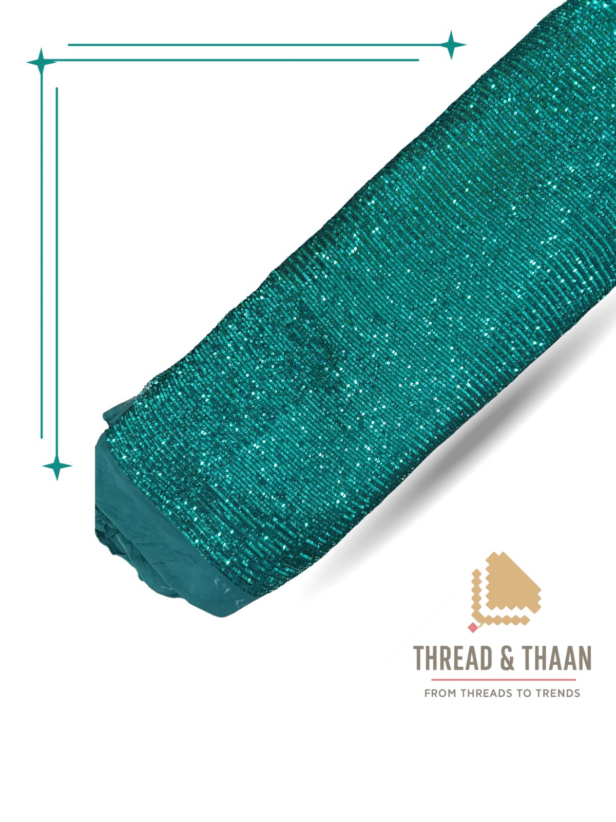 Emerald Green saree Zara Sequin Lycra Net Fabric – 60” Width | Sarees, Lehengas & Designer Wear