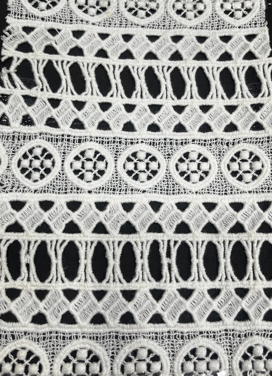 Flora Charm – 44” Pure Cotton GPO Lace Fabric – Dyeable