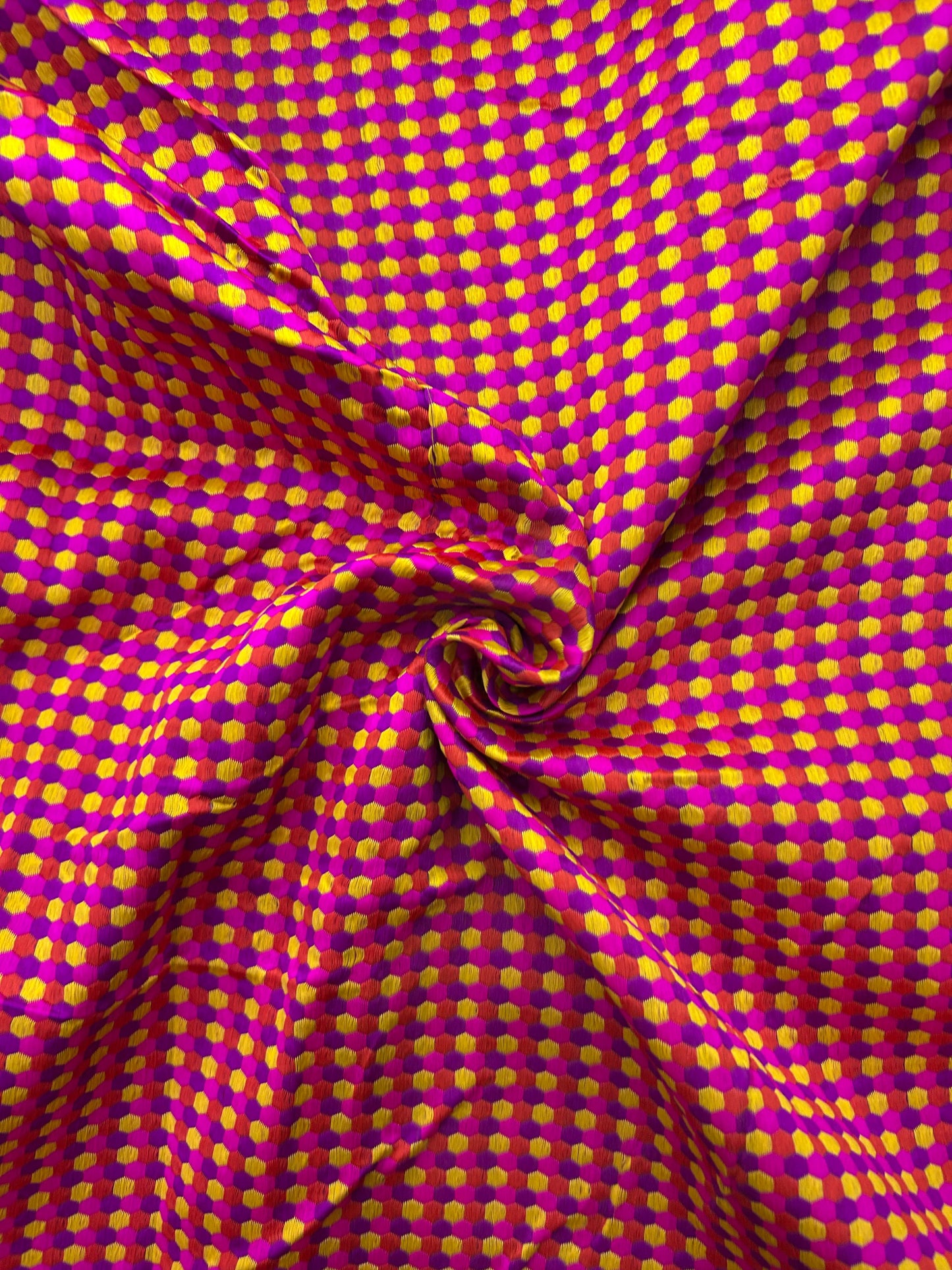 Silk Fabric with Brocade Embroidery Work | 42" Width | 36" Work