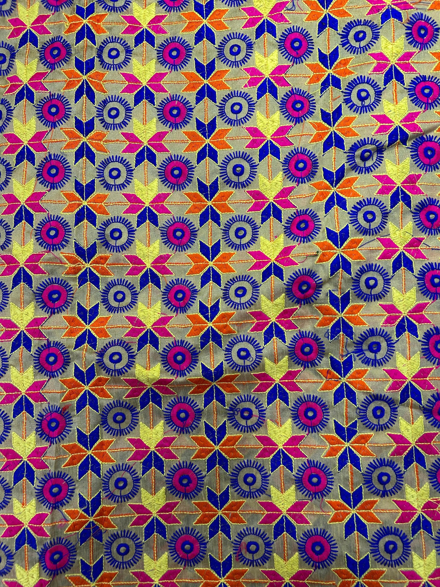 Silk Fabric with Brocade Embroidery Work | 42" Width | 36" Work