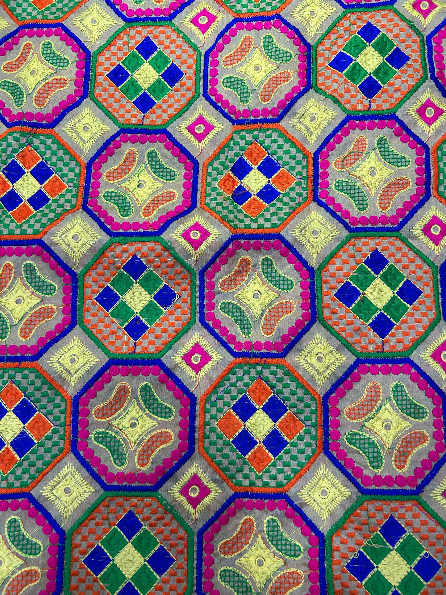 Silk Fabric with Brocade Embroidery Work | 42" Width | 36" Work