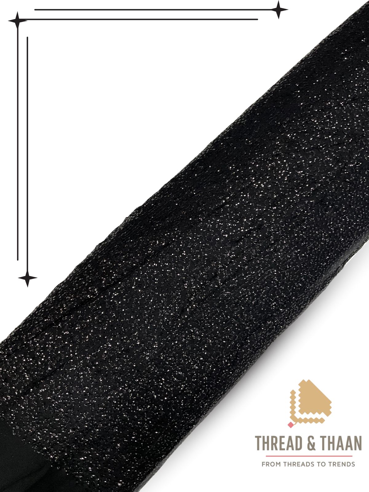 Kichdi Georgette Fabric – Premium Shimmer Finish Black
