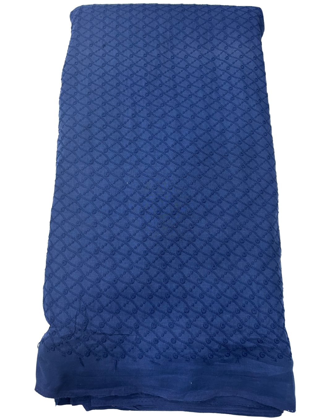 Cotton Men’s Kurta Fabric – Pagdi Design Embroidery (58” Width, Pastel   Blue )