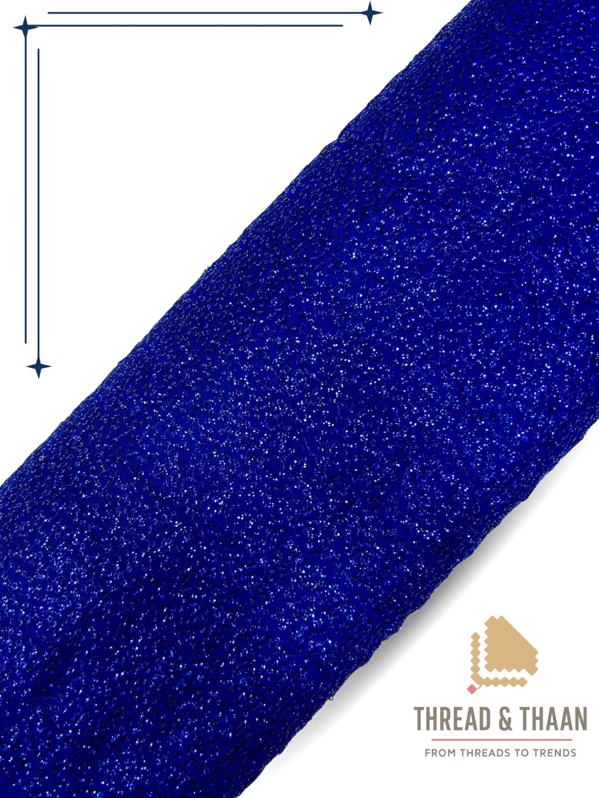 Kichdi Georgette Fabric – Premium Shimmer Finish light Dark Blue