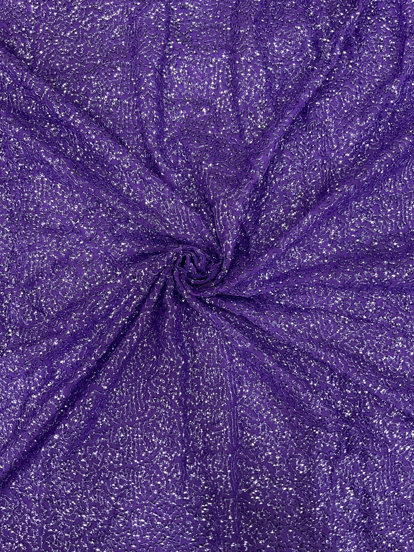 Kichdi Georgette Fabric – Premium Shimmer Finish Purple