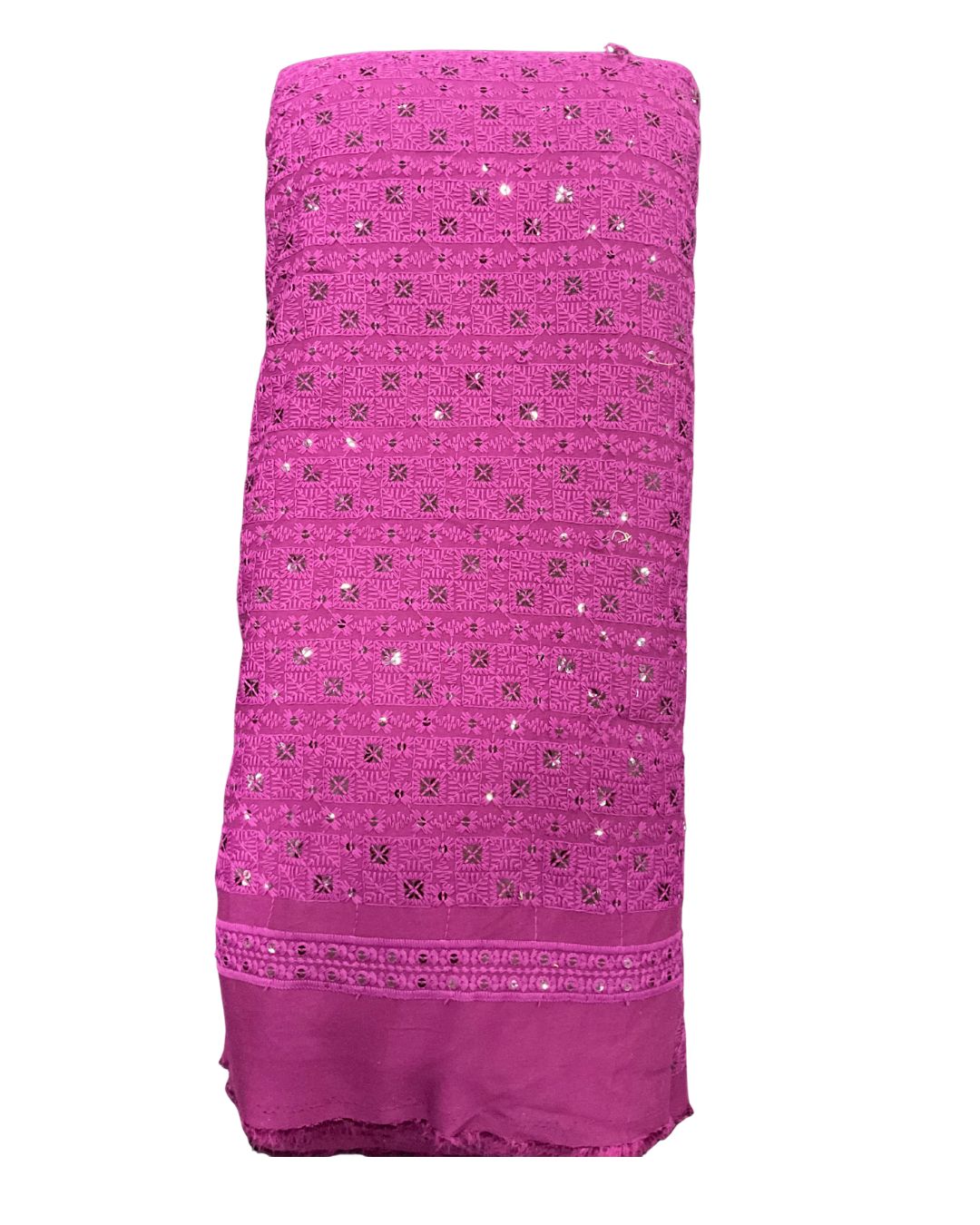 Men’s Kurta Fabric – Chess Design Embroidery on Rayon Viscose, 58” Width Wine