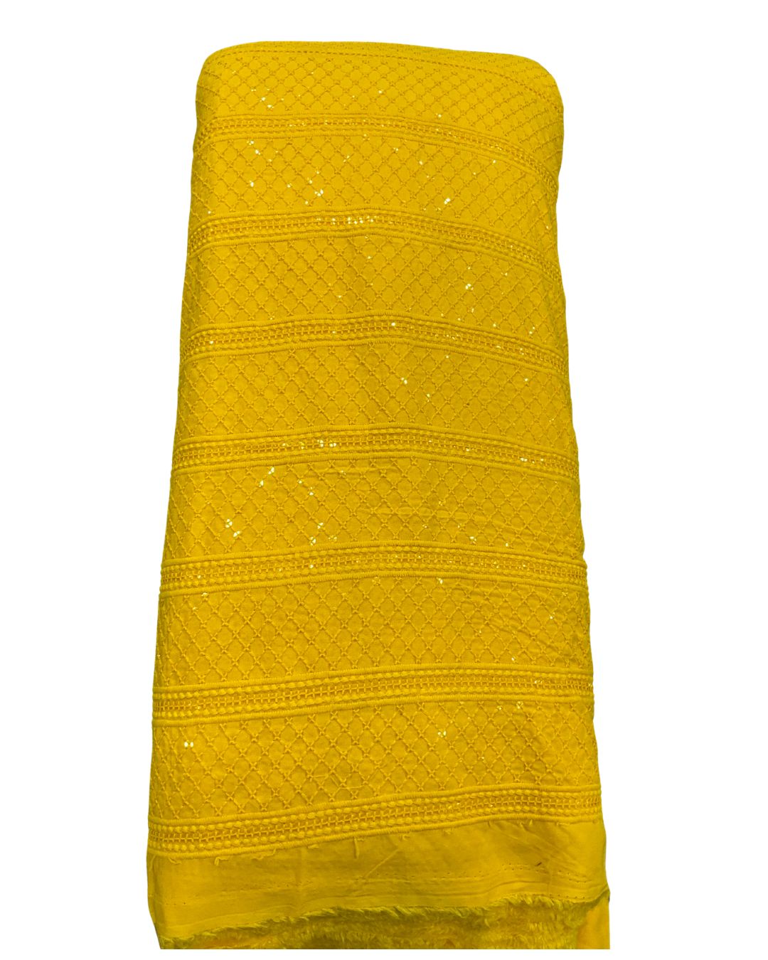 Men’s Kurta Fabric – Embroidery & Sequence Work Yelow